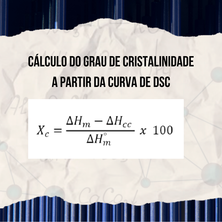 Cálculo do grau de cristalinidade a partir da curva de DSC